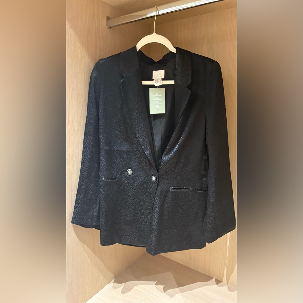 H&M Black Snakeskin Look Women's Blazer - NWT
